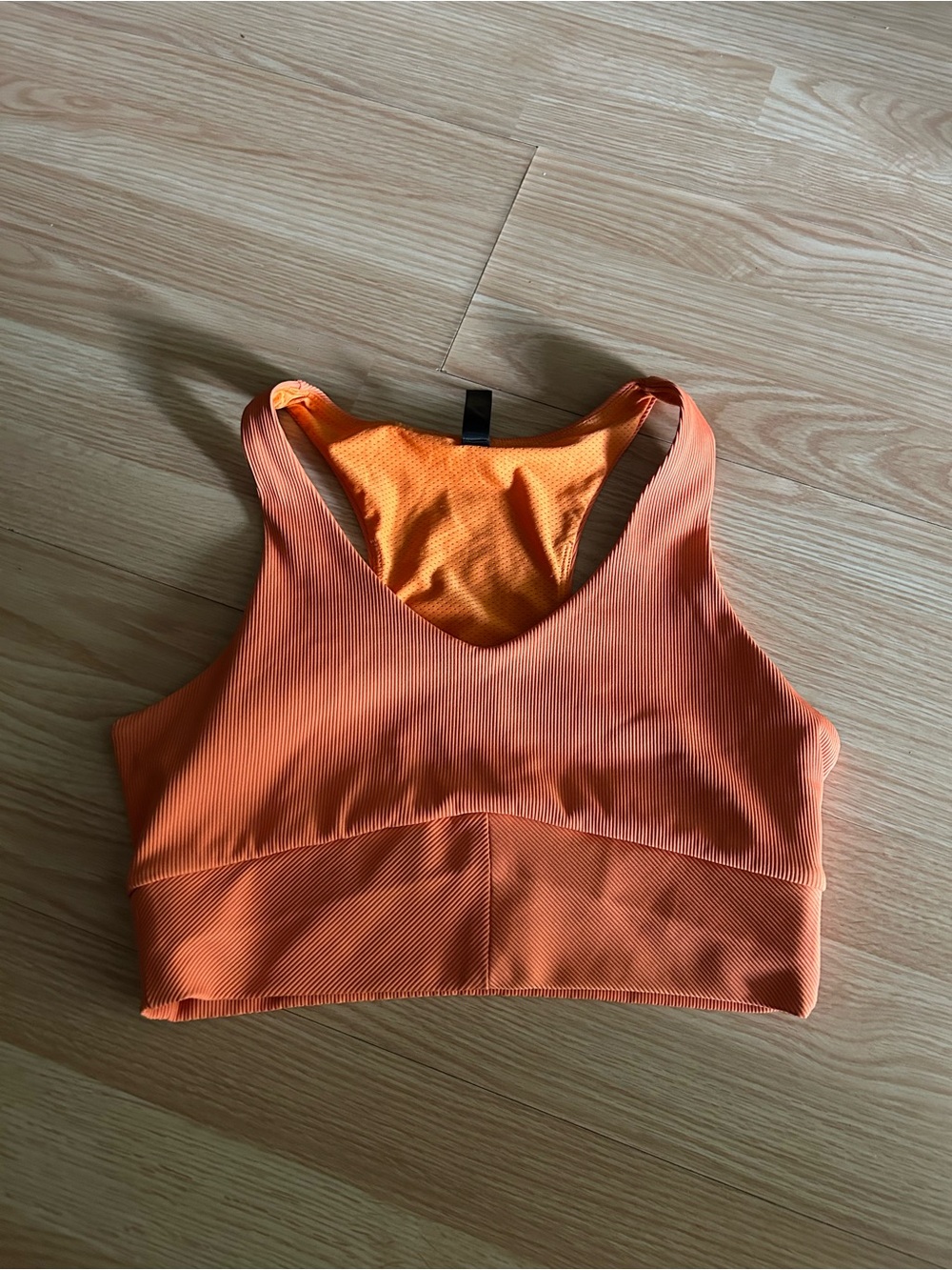 Kyodan Orange Ribbed Sports Bra Large